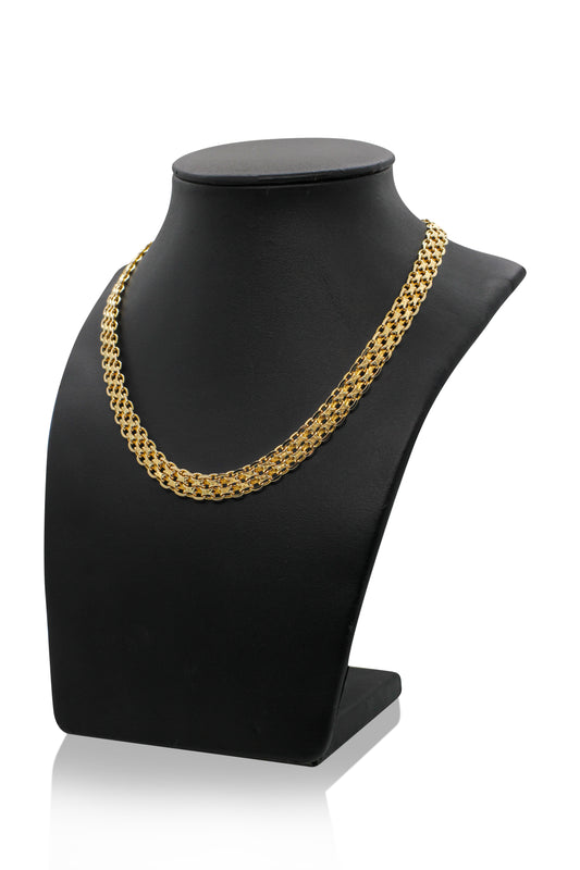 UnoAErre: Halsband i 14K Guld med X-länkar