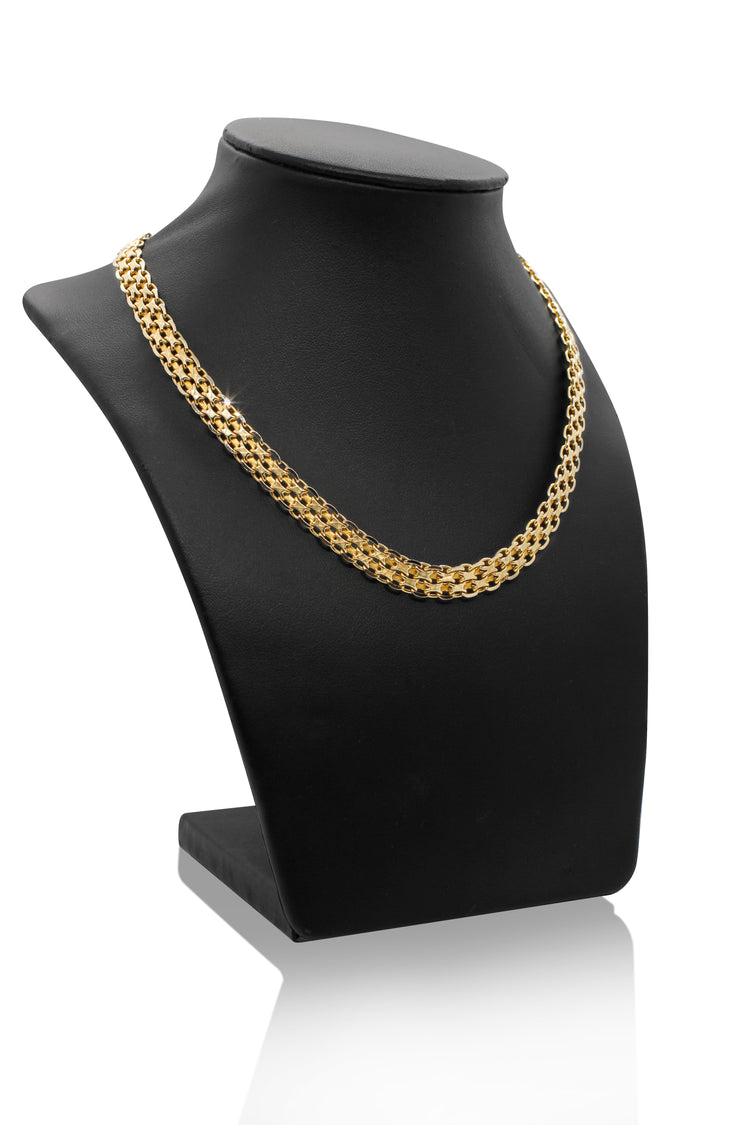 UnoAErre: Halsband i 14K Guld med X-länkar