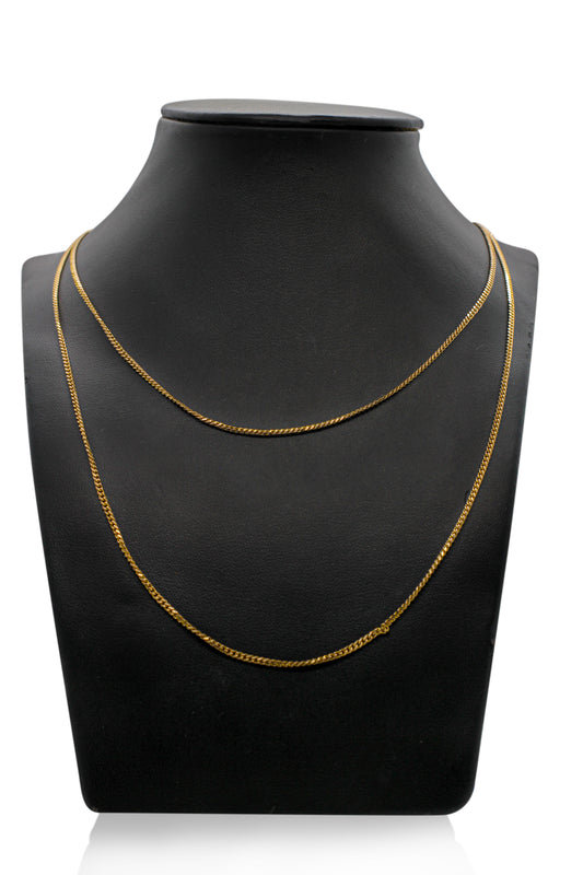 Halskedja i 18K Guld med Pansarlänk