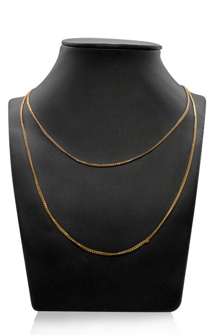 Halskedja i 18K Guld med Pansarlänk