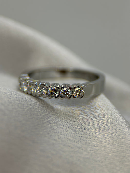 18K Halvallians Diamantring 0.50 ct – Storlek 53