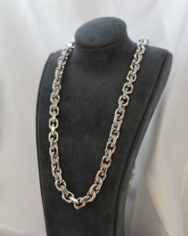 18K Ankar halsband flackslipad handgjord - 131,8g