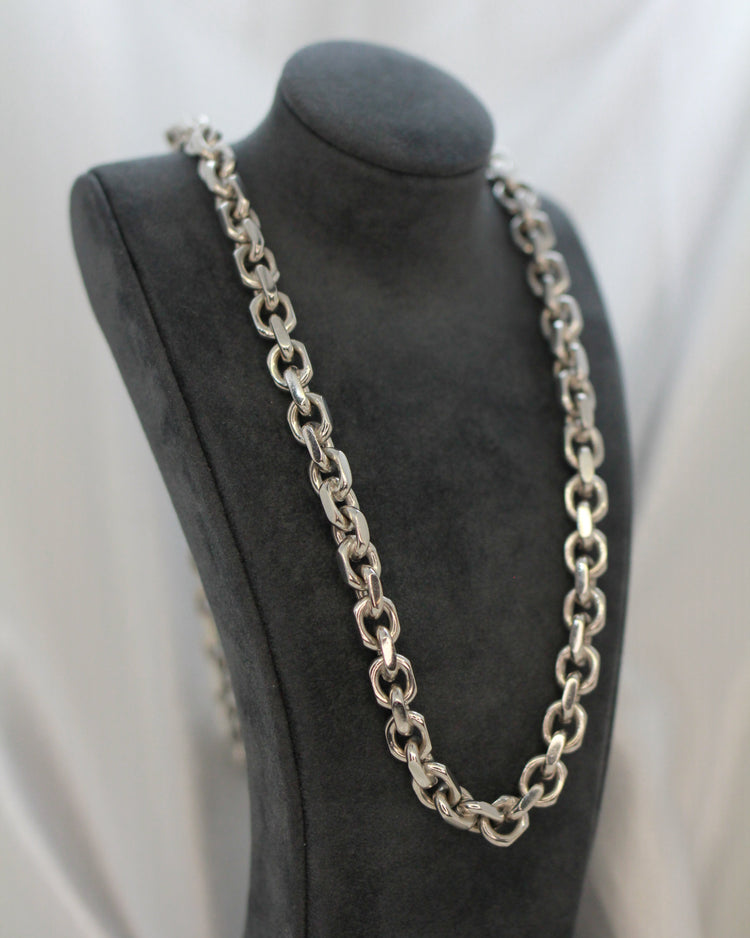 18K Ankar halsband flackslipad handgjord - 131,8g