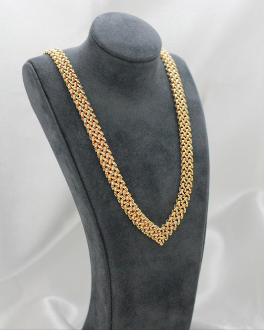 18K V-länk Halsband, 44,5cm, 37.8g