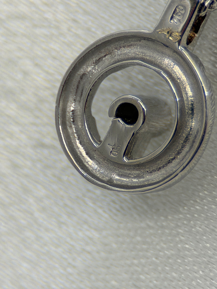 18K Diamanthänge i vitguld – 0.02 ct, Openwork cirkulär