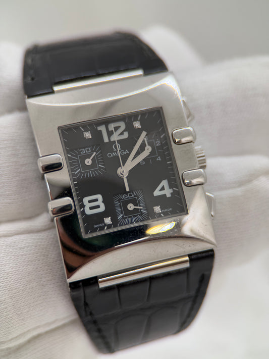 Omega Constellation Quadra Chronograph – Damarmbandsur i stål, 28mm