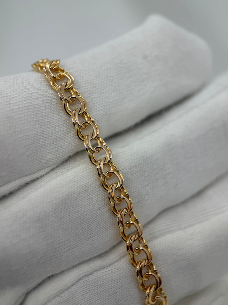 18K Bismarck armband – 10.0g, 18.5 cm