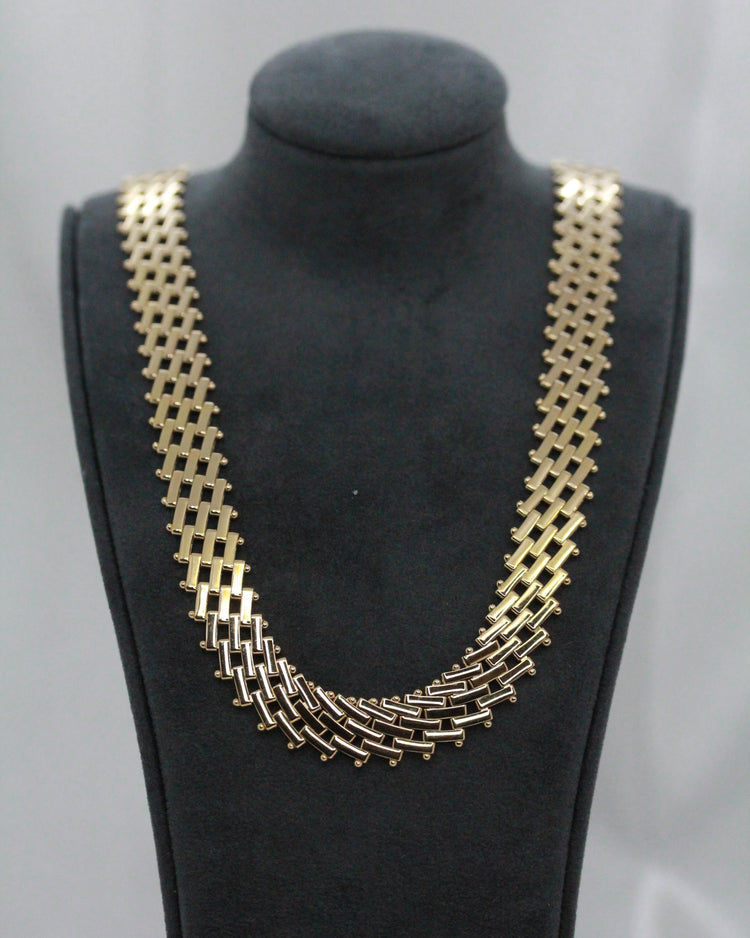 18K Staketlänk Halsband - 32,1 g 43 cm