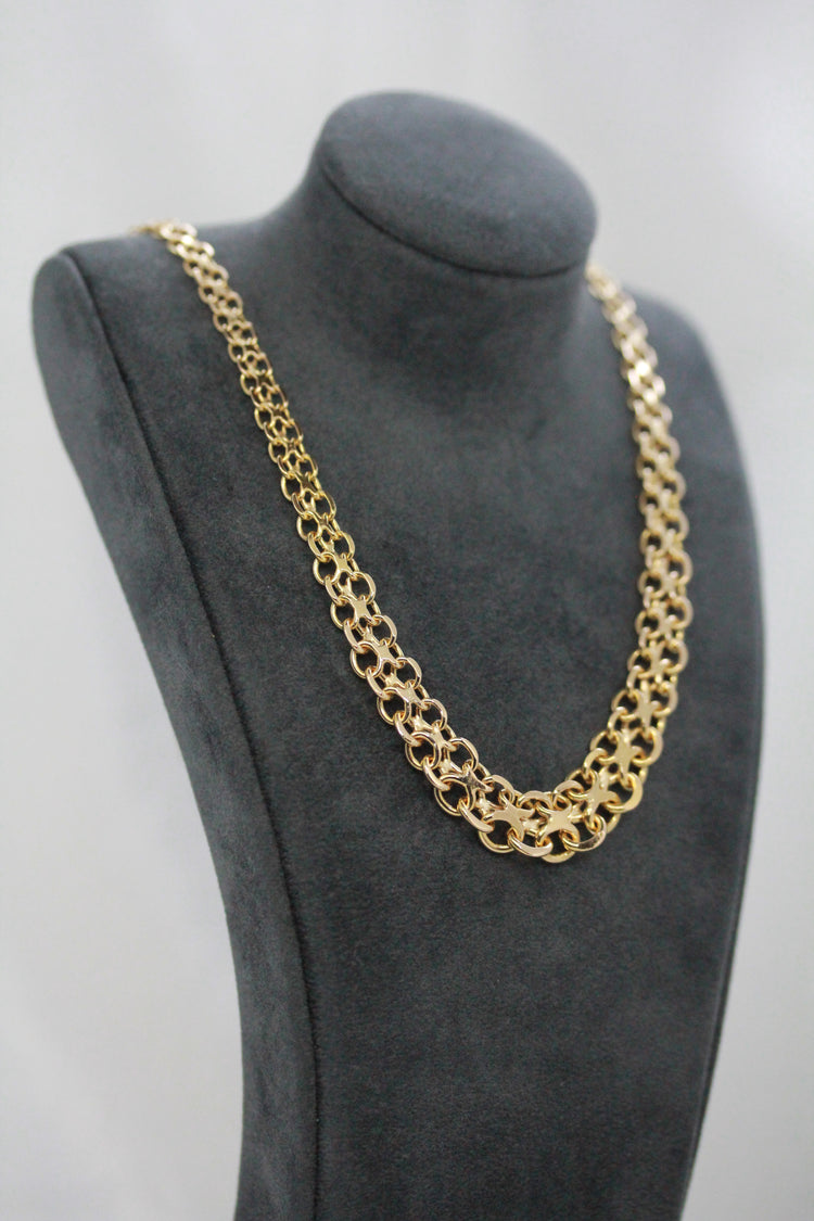 18K X-länk Guldhalsband – 20.4g, 45.5 cm
