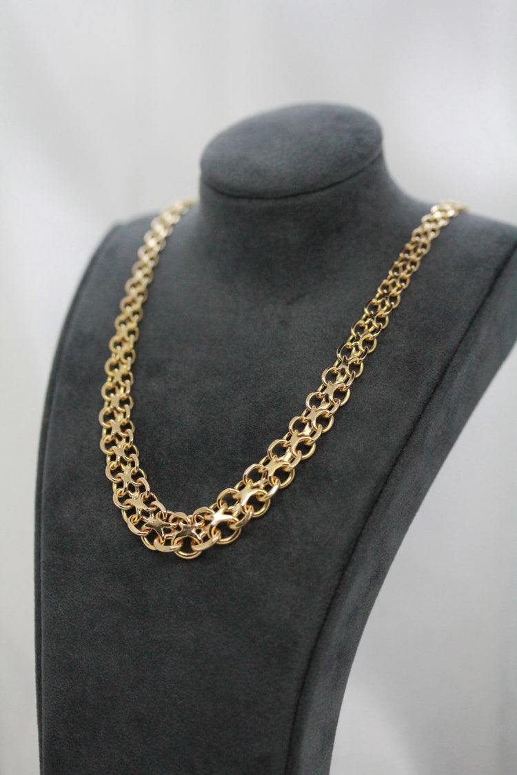 18K X-länk Guldhalsband – 20.4g, 45.5 cm