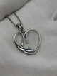 14K Colourless Stone Pendant – Heart Design