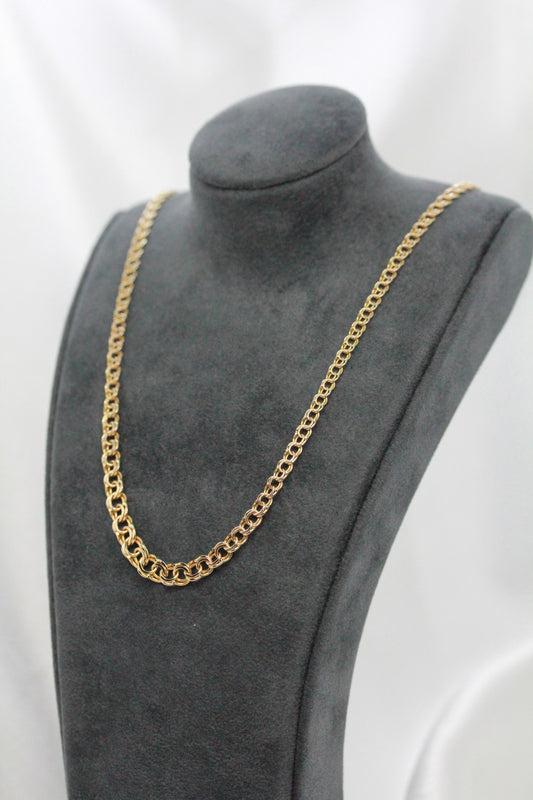 18K Bismarcklänk Guldhalsband – 8.5g, 45 cm