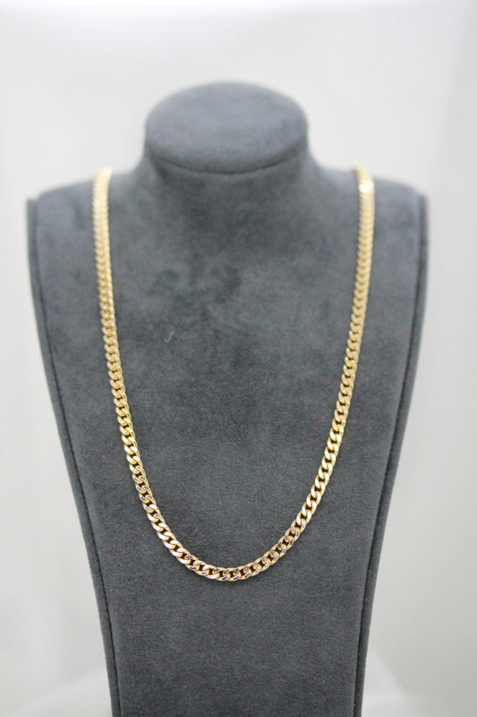 18K Pansarlänk halsband – 22.4g, 50 cm