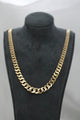 18K Graduated Flat Panzar Link Necklace – 33.4g, 48.2 cm