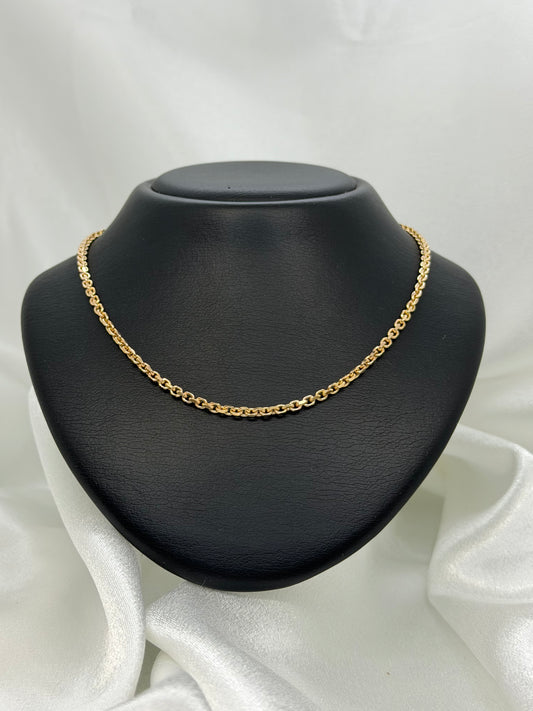 18K Ankarlänk halsband – 14.6g, 45 cm