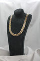 18K Tricolor Braided Link Necklace – 16.7g, 42 cm