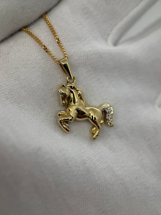 18K Häst diamanthänge