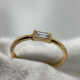 18K Diamantring med Baguetteslipad Diamant 0.20 ct
