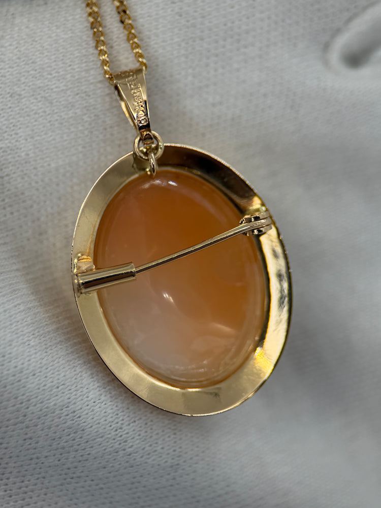 18K Camé hänge/brosch – 3 cm