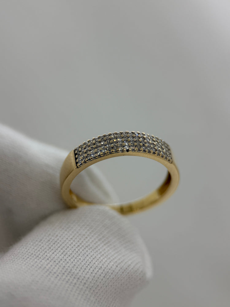 18K Diamantring i Rödguld – Fyrradig, Storlek 56.5