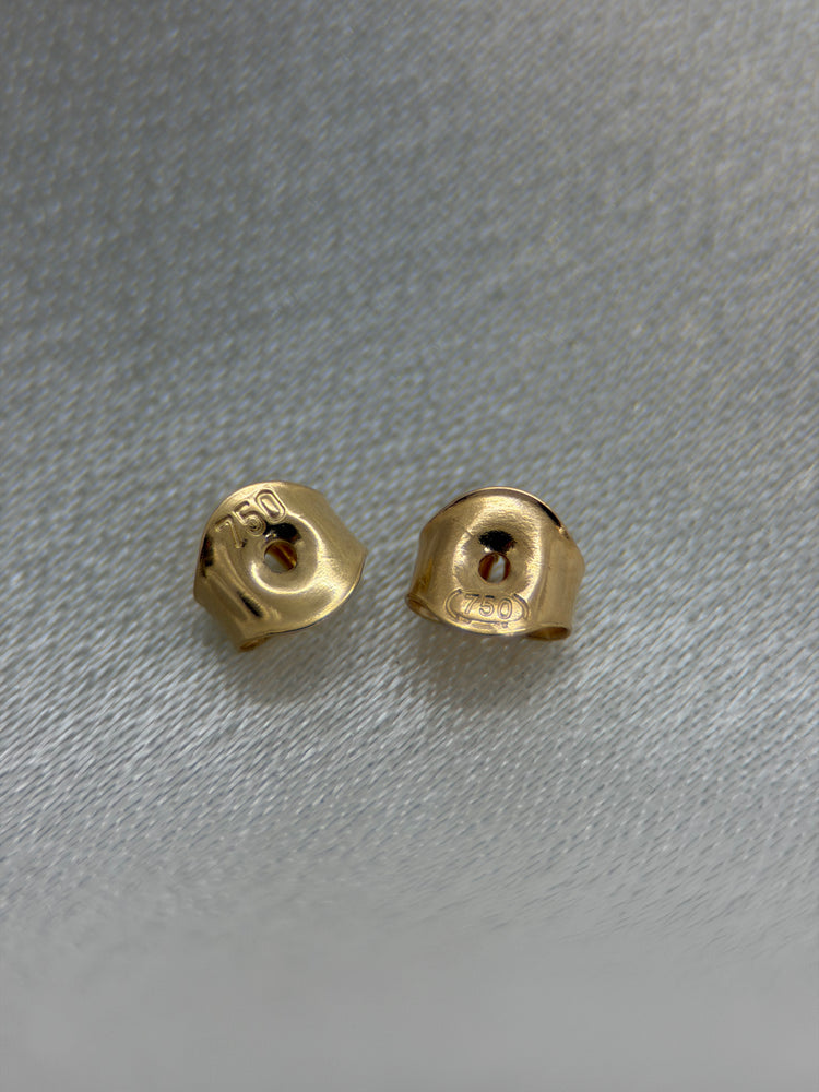18K Snäck-camé örhängen – 1.5g, 1 cm