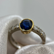 18K Safir Ring med Diamanter
