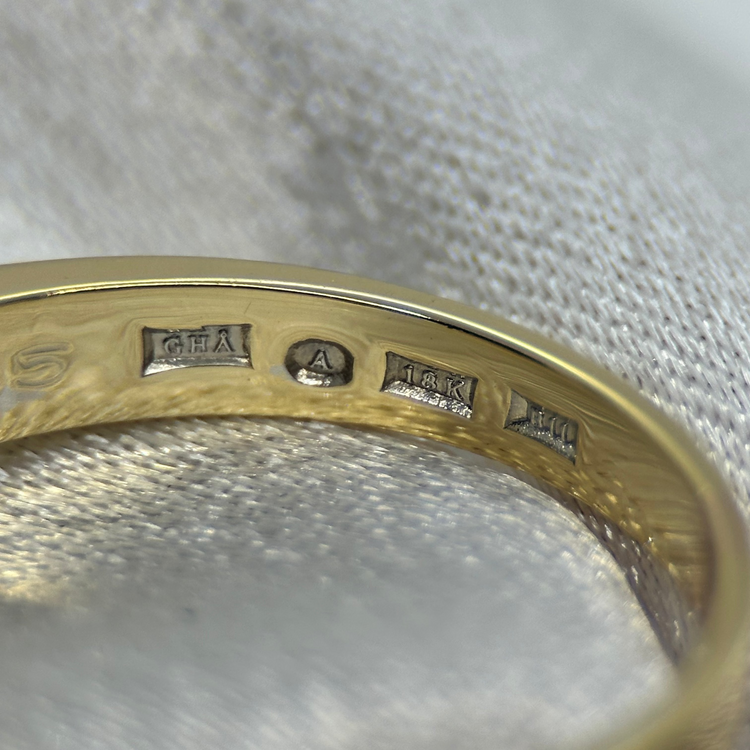 18K CB Design Ring med Prinsesslipade Diamanter