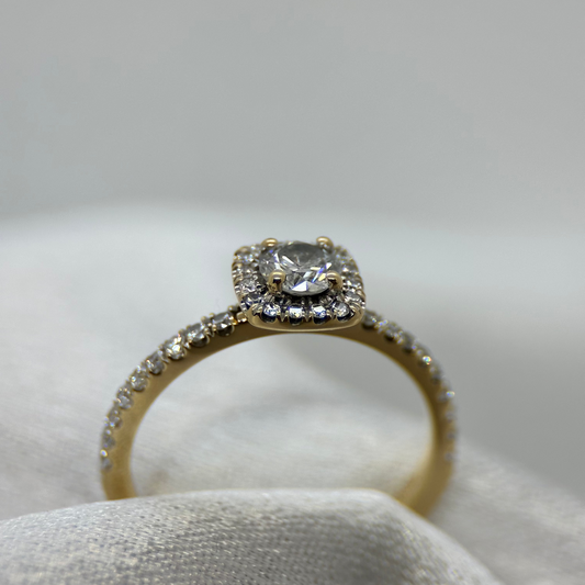 18K Gulguld Diamantring