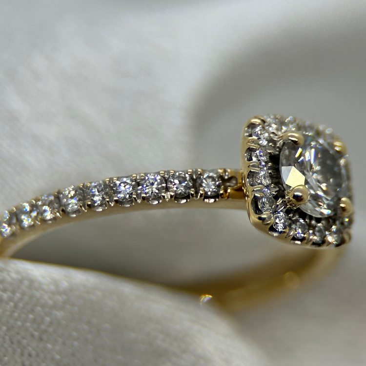 18K Gulguld Diamantring