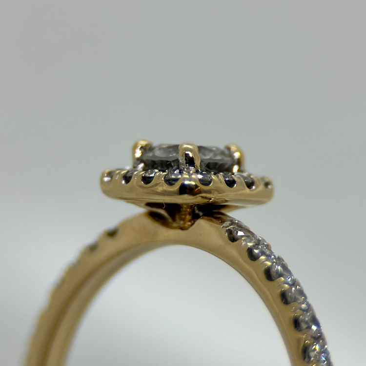 18K Gulguld Diamantring