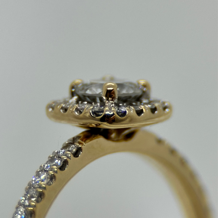 18K Gulguld Diamantring