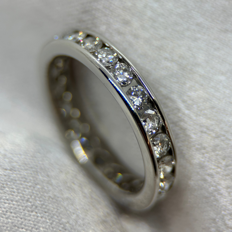 Platina Alliance-ring med Diamanter