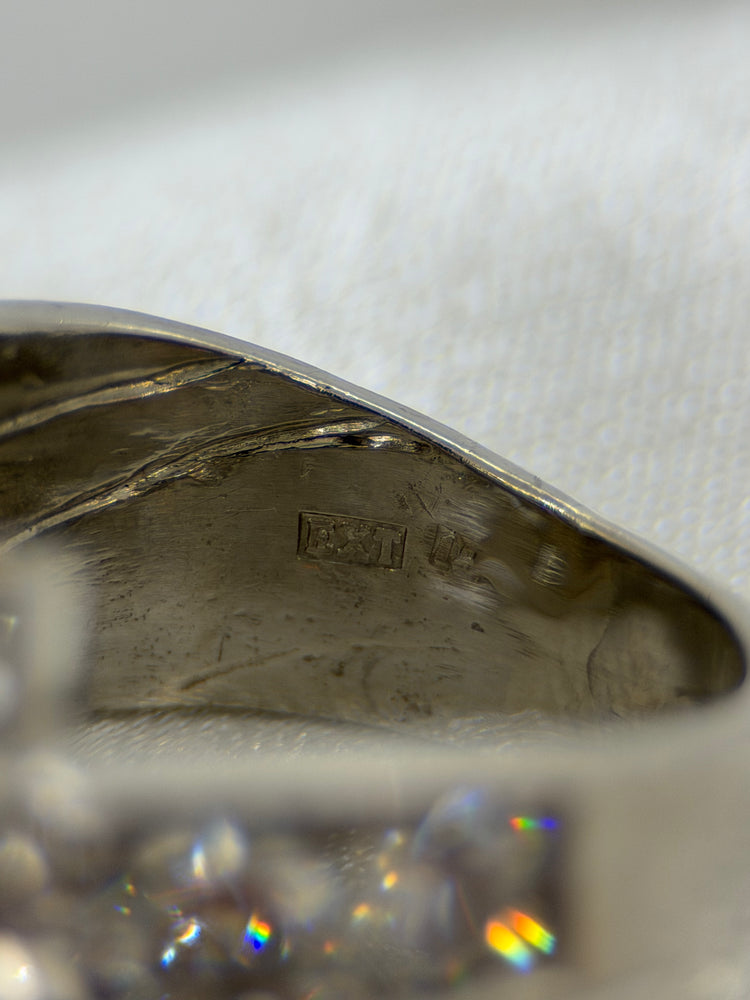 18K Cocktailring med diamanter – 3.90 ct totalt, Storlek 57