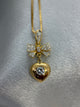 18K Diamond Pendant in Rose Gold – Heart & Rosette, 0.35 ct