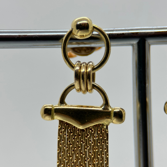 18K Guldörhängen med Tofsdesign