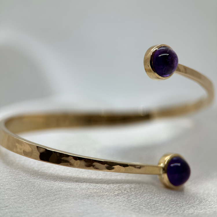 18K Armring med Ametister
