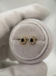 18K Safir och diamant örhängen – Cluster design, 3.3g