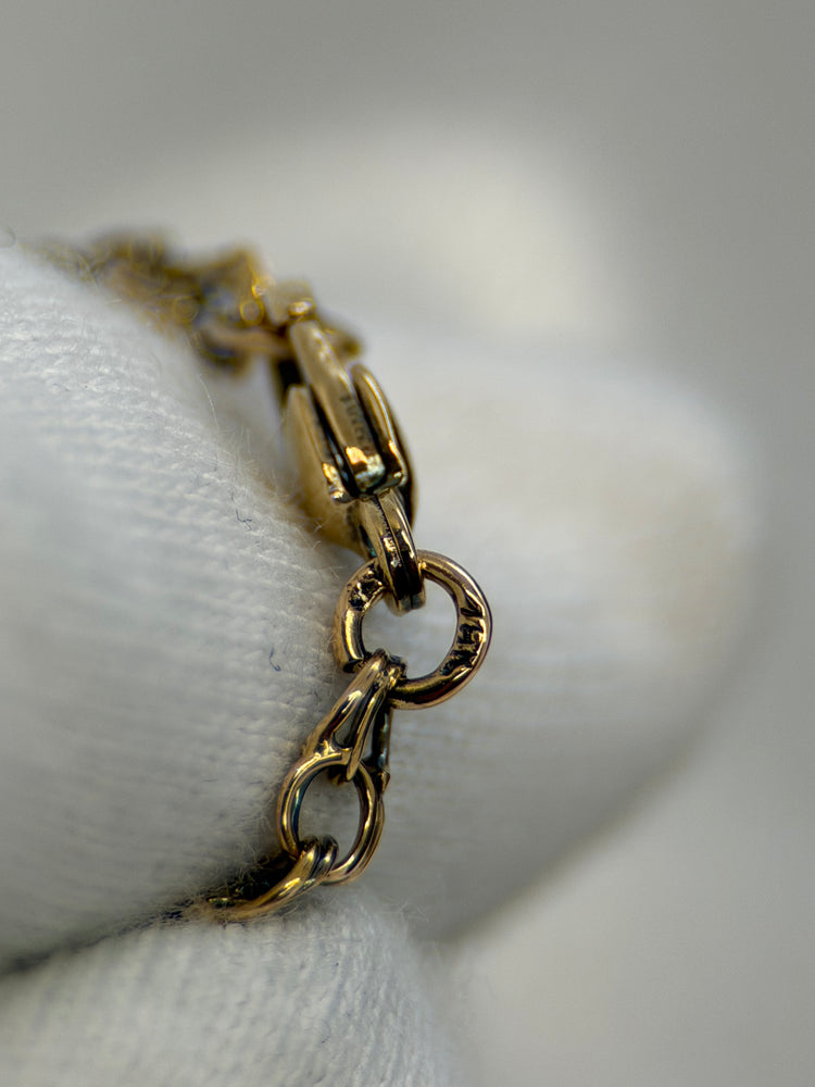 18K Dubbelradigt pärlcollier med diamanter – Odlade pärlor, 59 cm