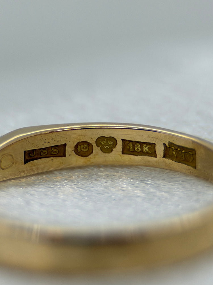 18K Solitär diamantring – 0.10 ct, Storlek 49
