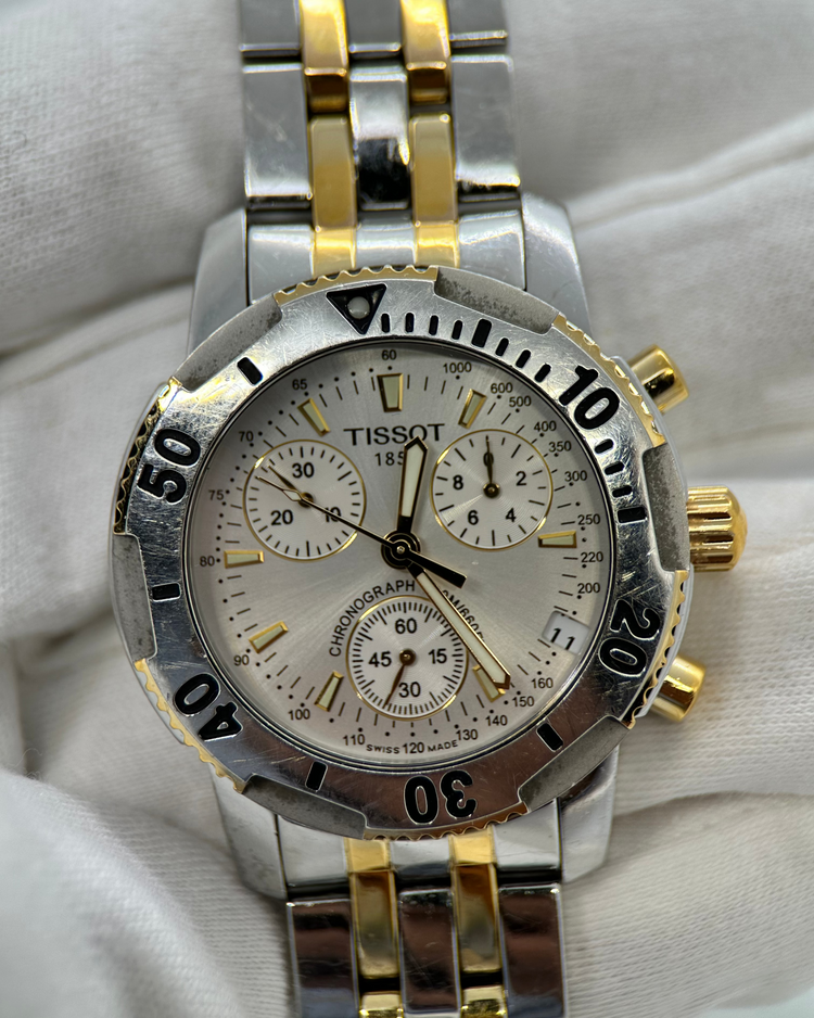 Tissot Kronograf Herrklocka i Stål och Guldton