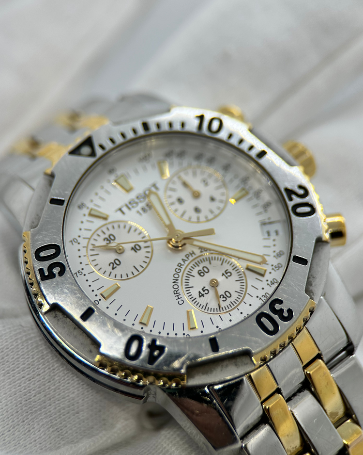 Tissot Kronograf Herrklocka i Stål och Guldton