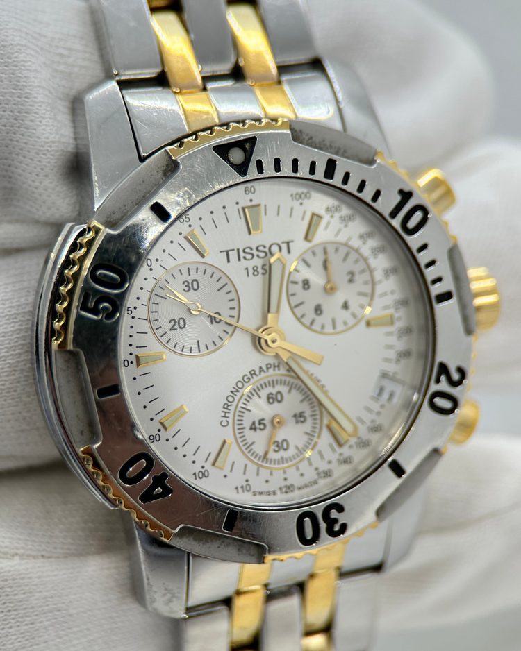 Tissot Kronograf Herrklocka i Stål och Guldton