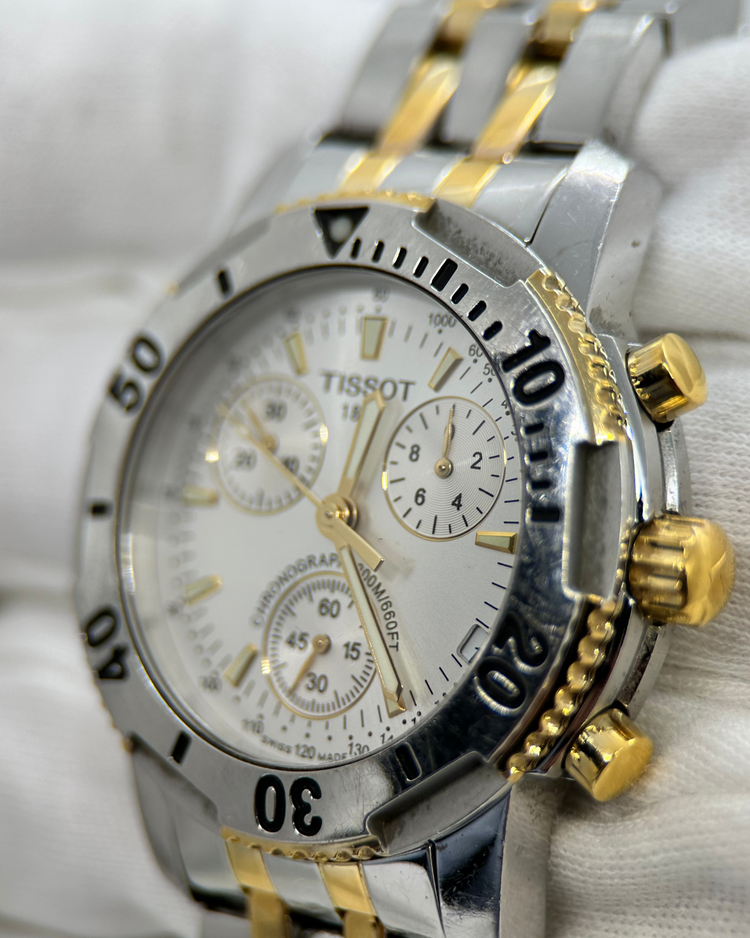 Tissot Kronograf Herrklocka i Stål och Guldton