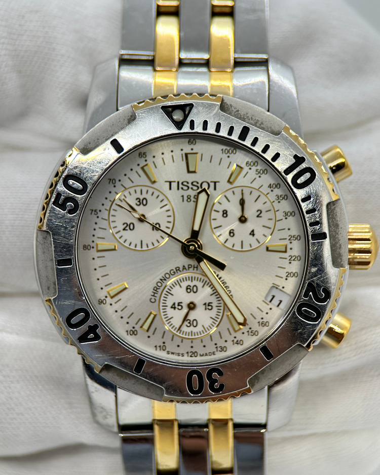 Tissot Kronograf Herrklocka i Stål och Guldton