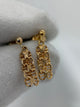 18K Gold X-Link Drop Earrings – 2.2g