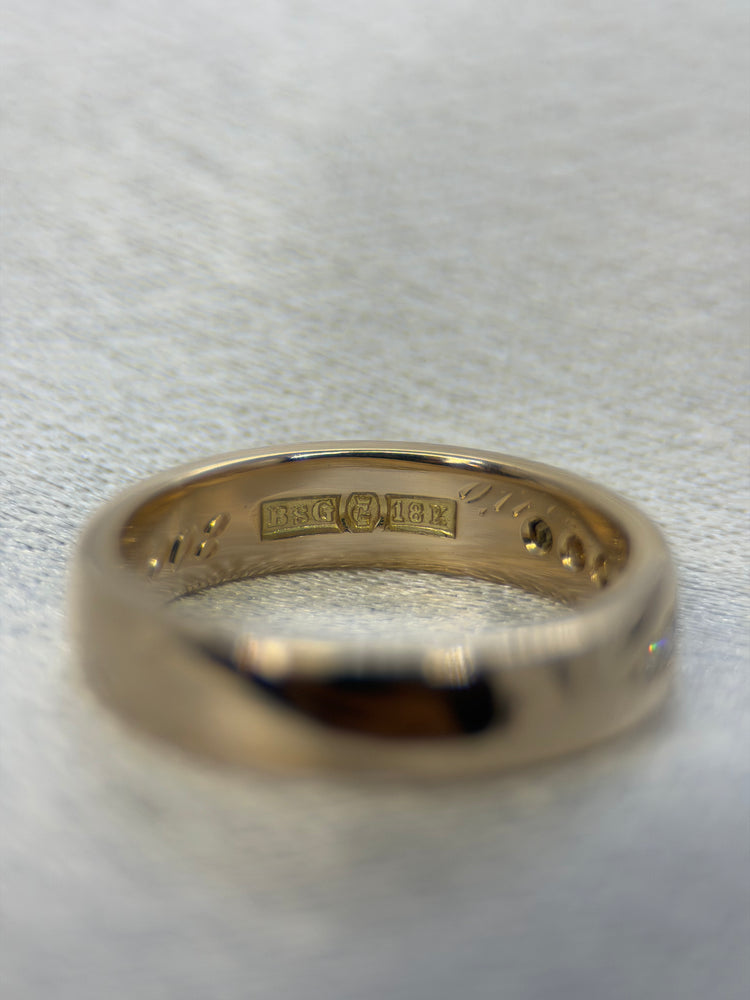 18K Diamantring i rödguld – 7 briljanter, 0.17 ct, Storlek 50