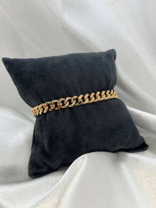 18K Pansarlänksarmband i rödguld – 33.0g, 18.5 cm