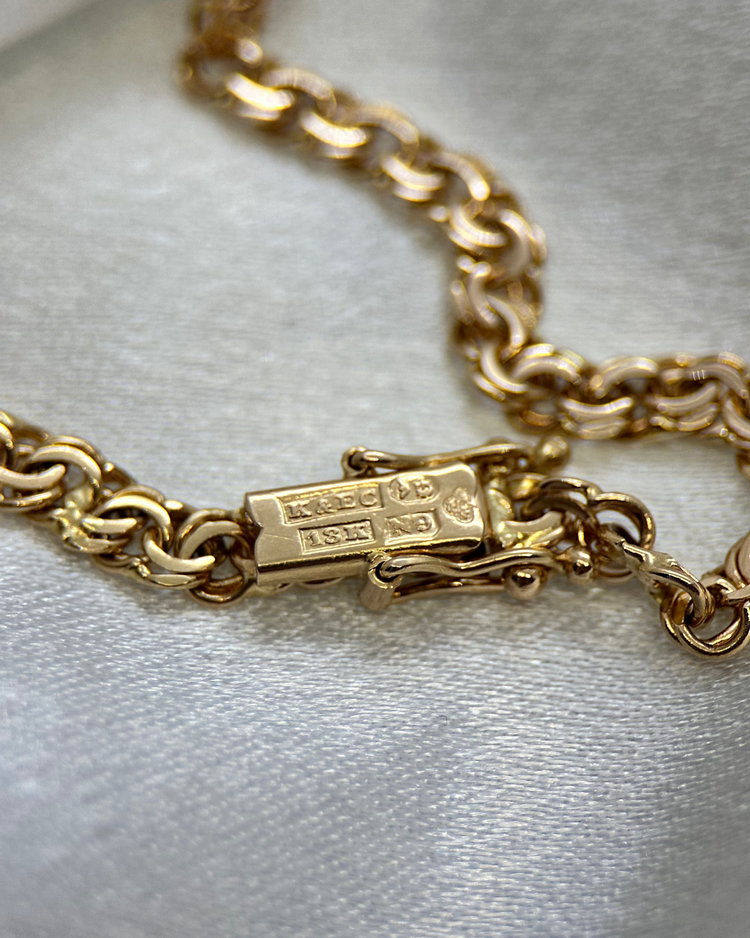 18K Handcrafted Bismarck Necklace Graduated Design 42 cm (1963)