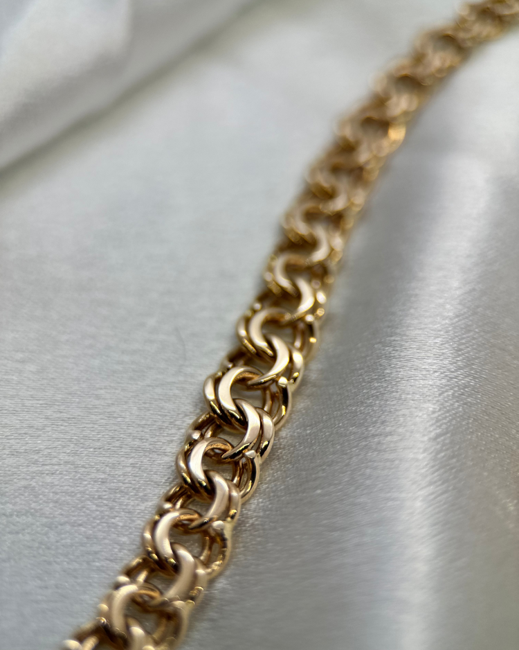 18K Handcrafted Bismarck Necklace Graduated Design 42 cm (1963)