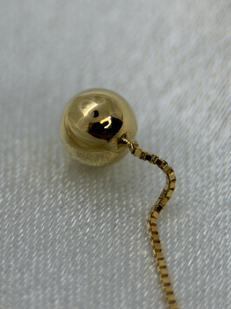 18K Rödguld Halsband med Kulhänge – Venezia-kedja, 1.5g, 41.5 cm